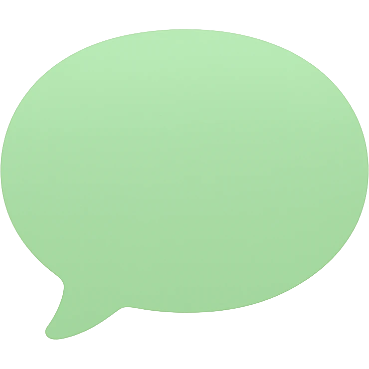 minimalist flat design icon of a chat bubble, vector style, centered on a plain background, clean lines, smooth gradients, modern color palette, suitable for app or UI design emoji