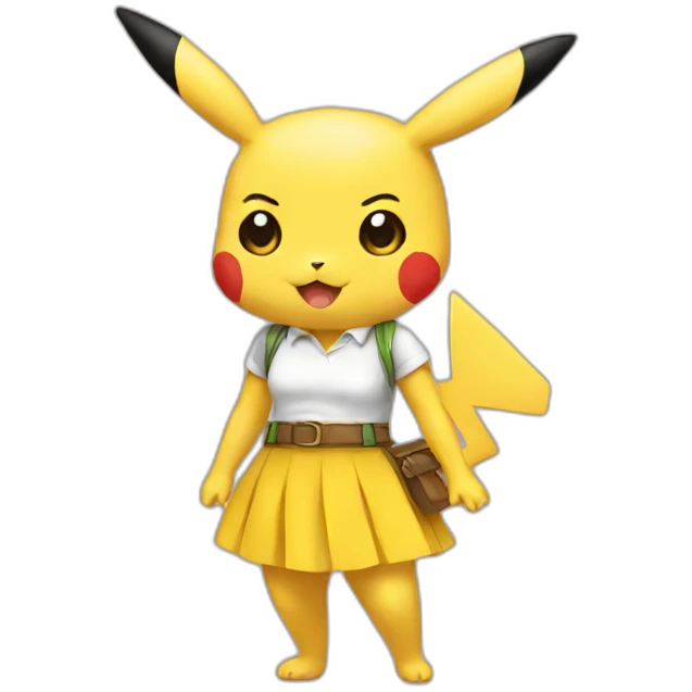 pikachu in skirt emoji