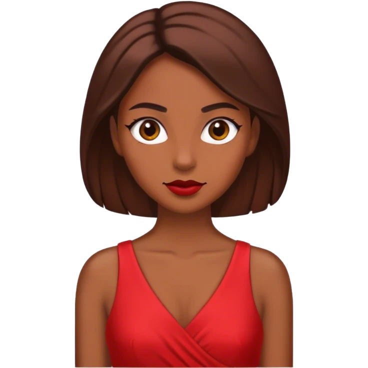 woman in red dress emoji