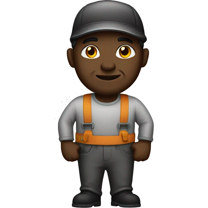 Black laborer emoji