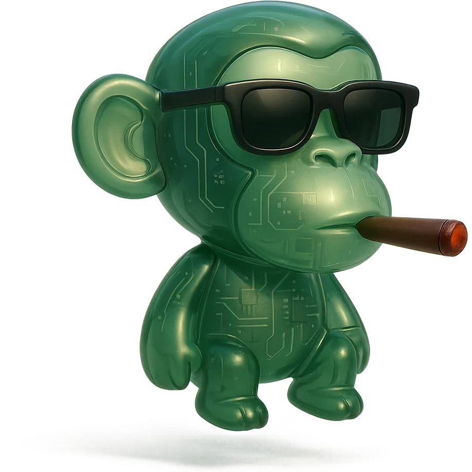 monkey with cigar wearing sunglasses emoji