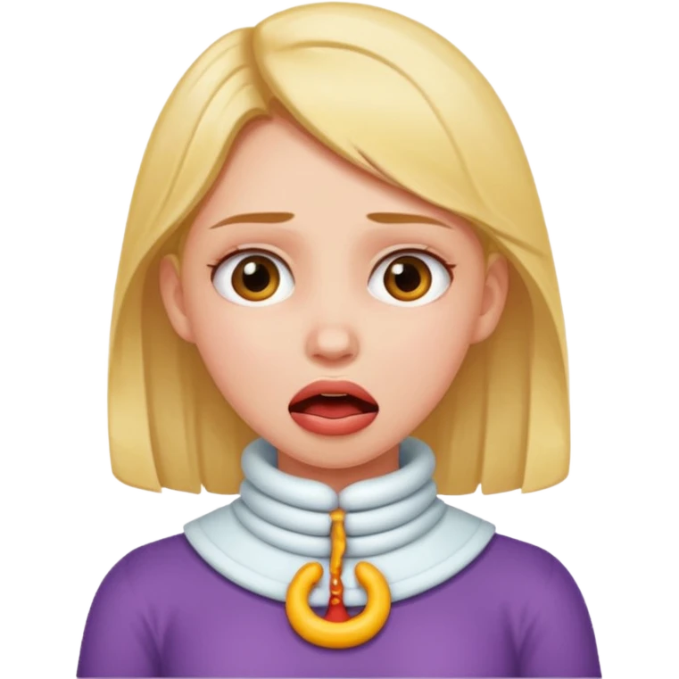 Girl choking her neck  emoji