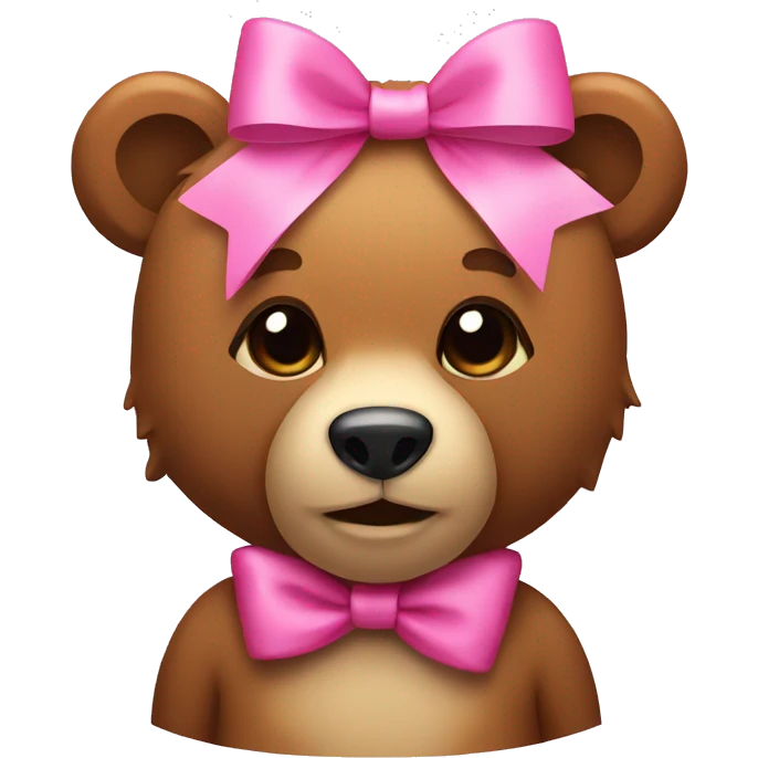 Bear with pink bow  emoji