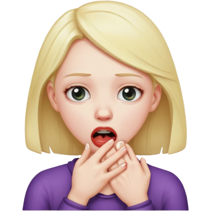 Girl choking herself emoji