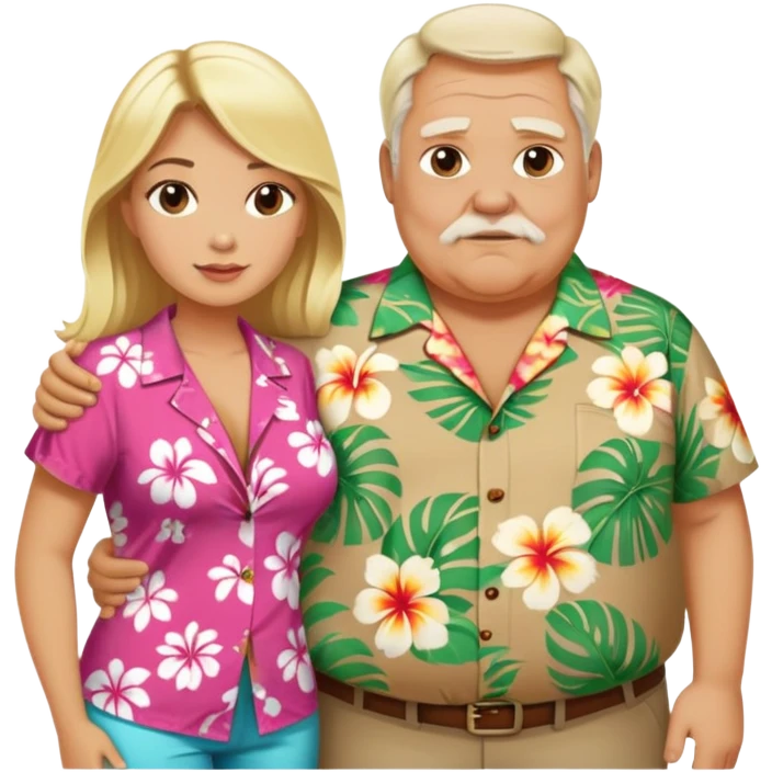 fat old man hot blonde  emoji