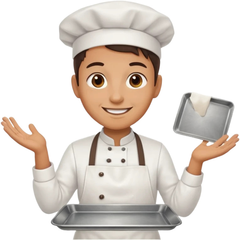 baker holding tray emoji