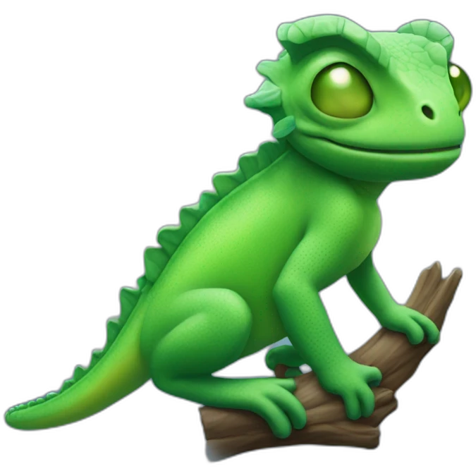 caméléon bleu nuit emoji