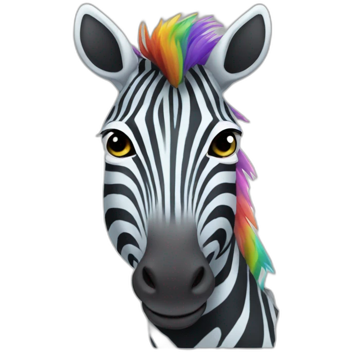 Rainbow zebra emoji