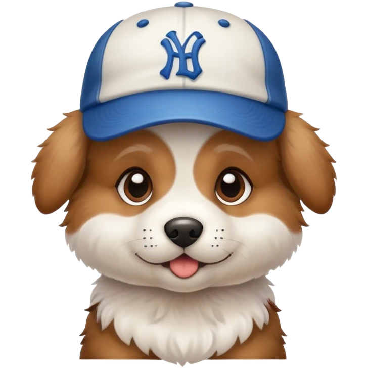Puppy wearing a baseball hat  emoji