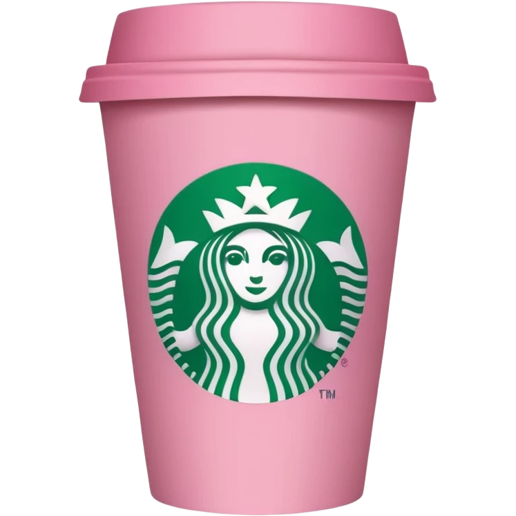 Pink Starbucks emoji