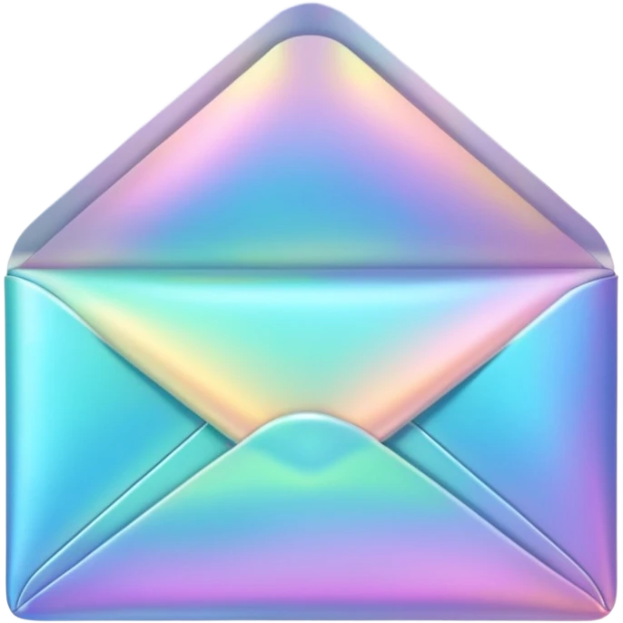 a beautiful romantic  opal envelope emoji