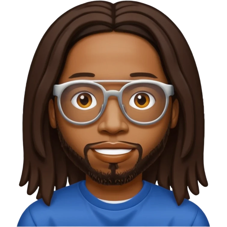 Lil Jon with dark brown hair emoji