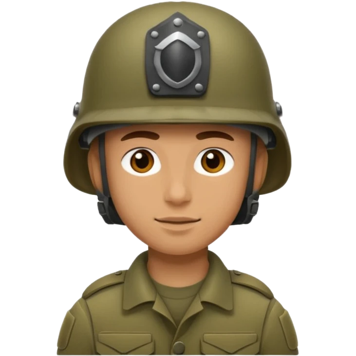 Quiero un soldado con su casco emoji