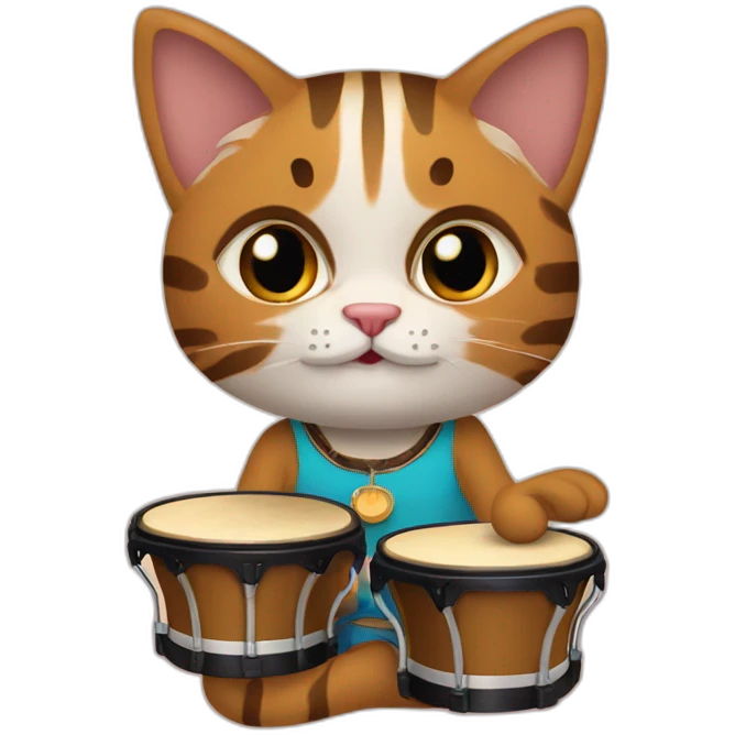 Kat met bongos emoji