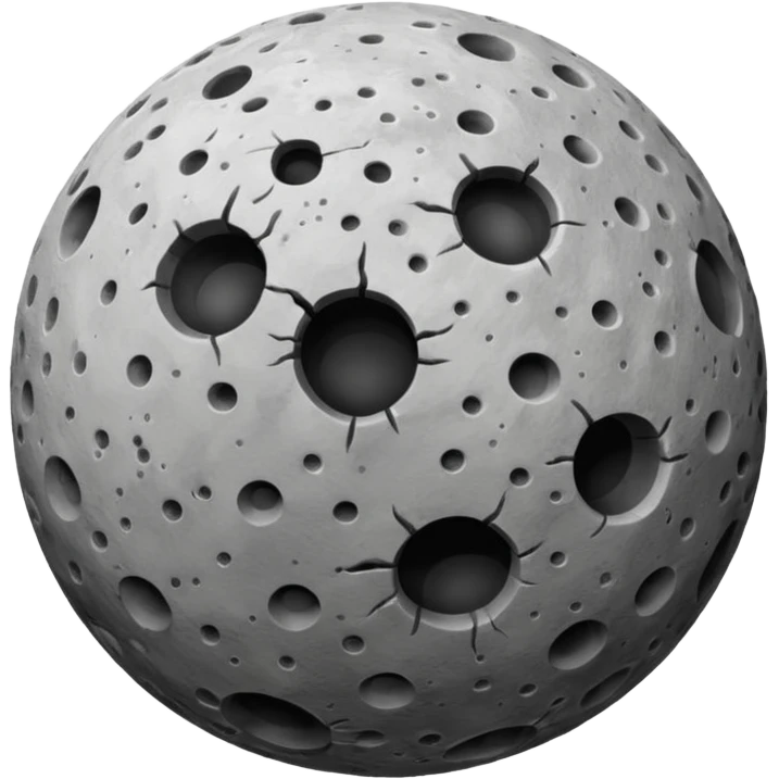 planet with a lot of craters emoji