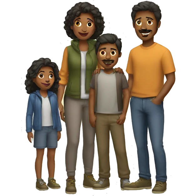 family and wolves emoji