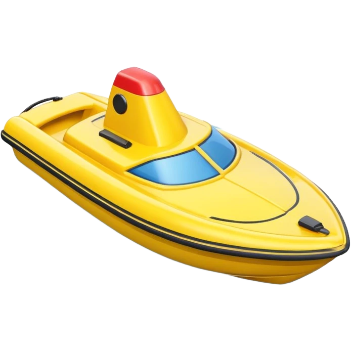 yellow plastic toy boat emoji