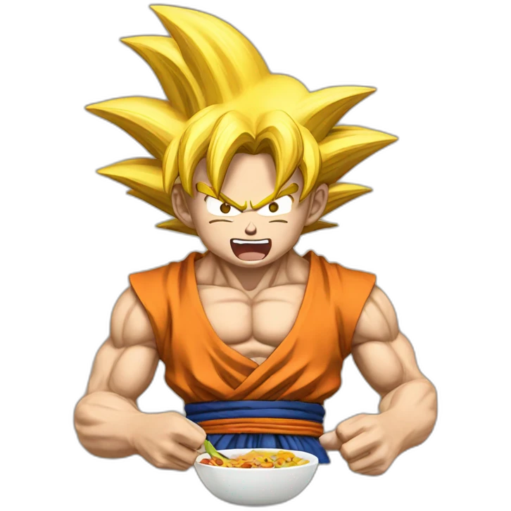 goku eating emoji