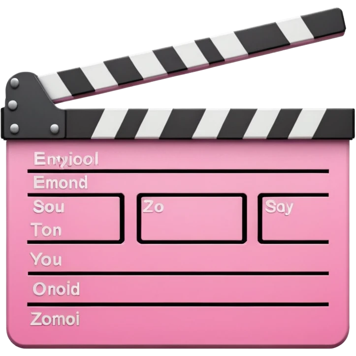 pink clapperboard emoji