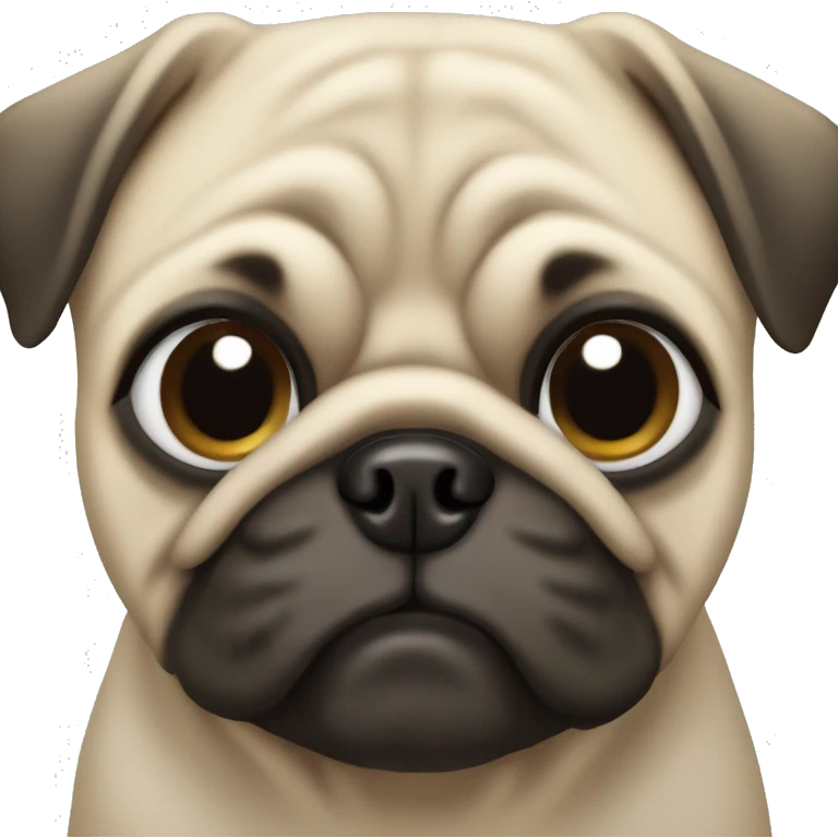 un pug qui tourne la tête  emoji