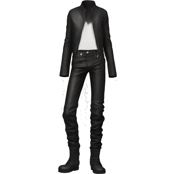 rick owens dark leather pants emoji