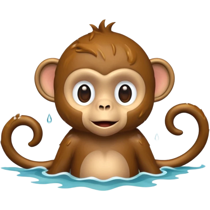 Monkey in the sea emoji