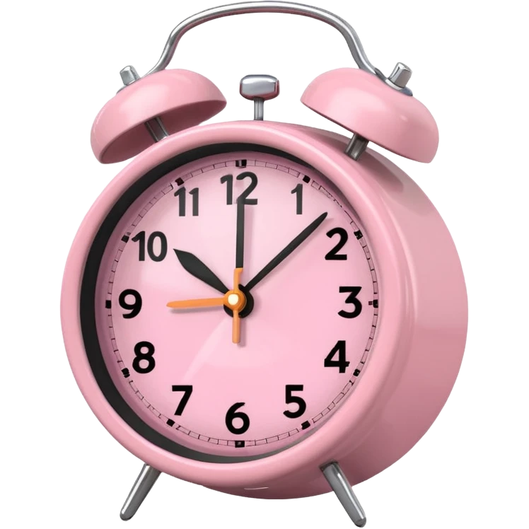 Please make me an alarm clock that will show six o'clock in the morning and make it in the style of ios 18.1 and aesthetic and the color is light pink emoji
