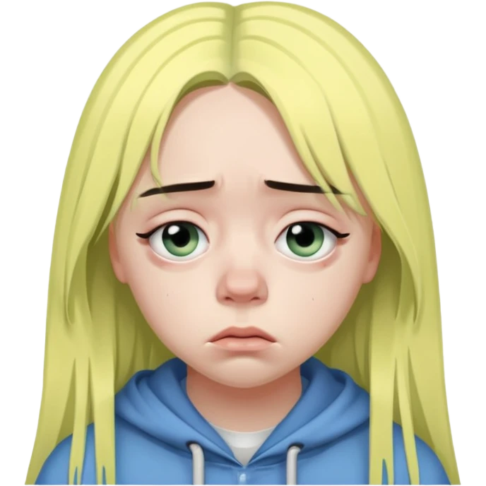 Billie Eilish, sad ￼ emoji