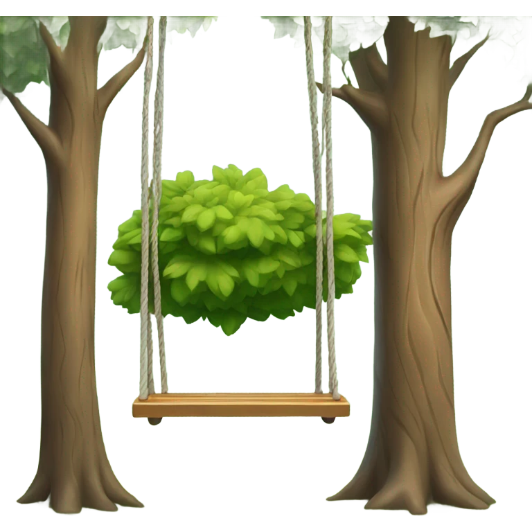 Tree swing in forest emoji