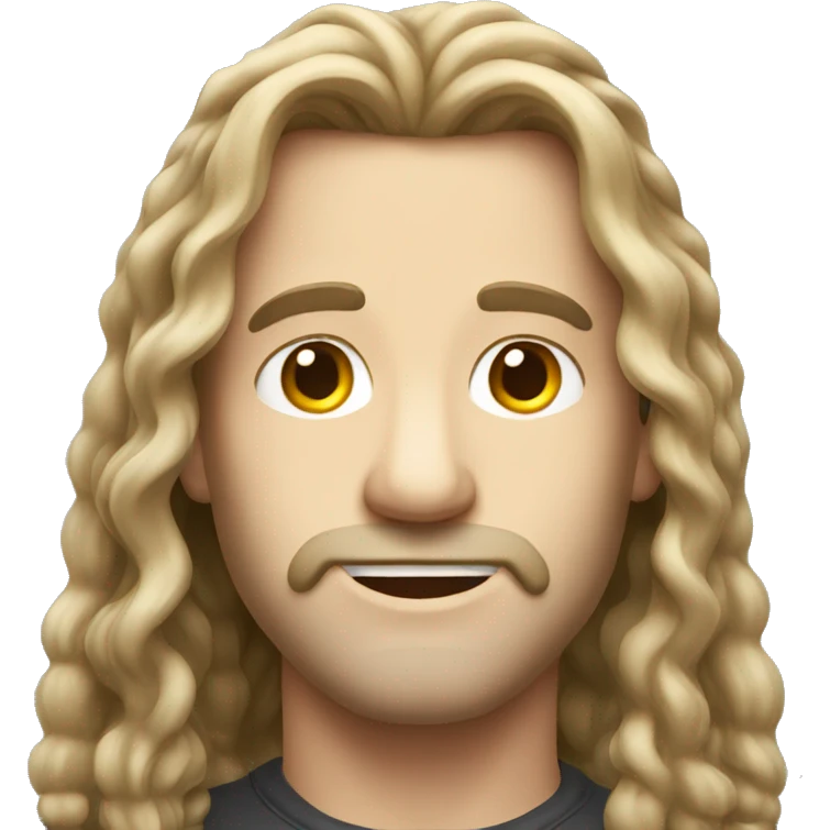 long hair, man,  emoji