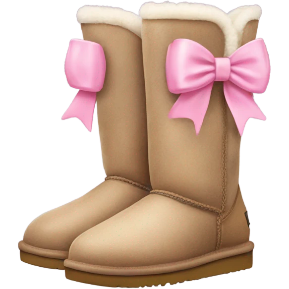 Ugg boots with a pink bow emoji