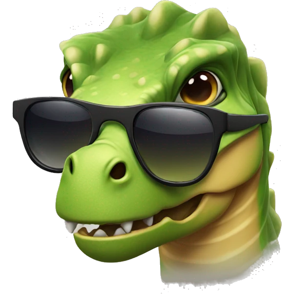dinosaur with sunglasses  emoji