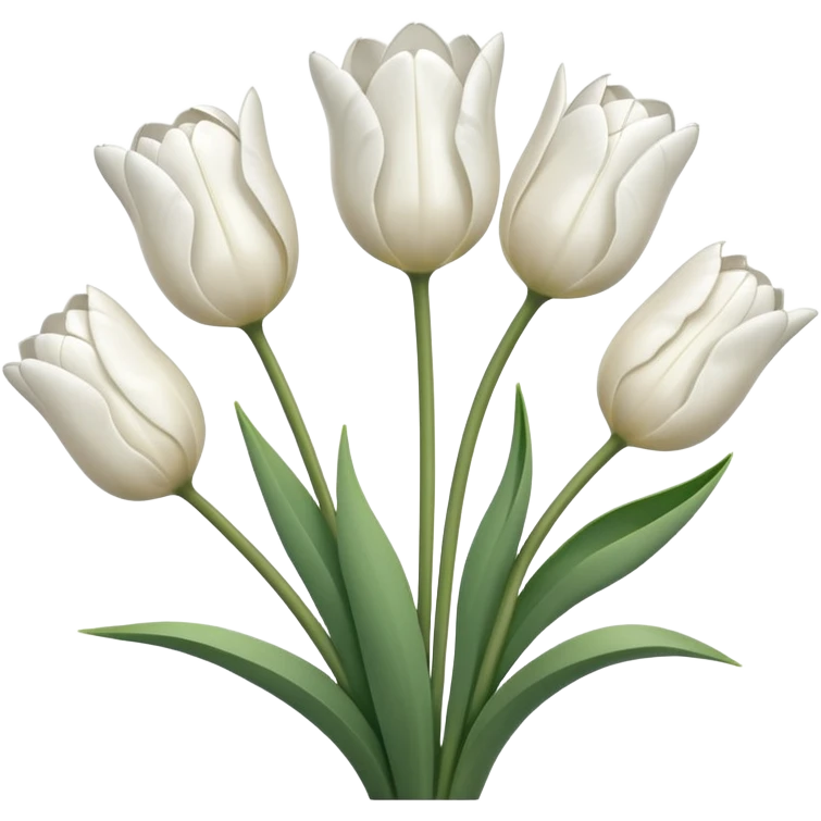 white tulips emoji