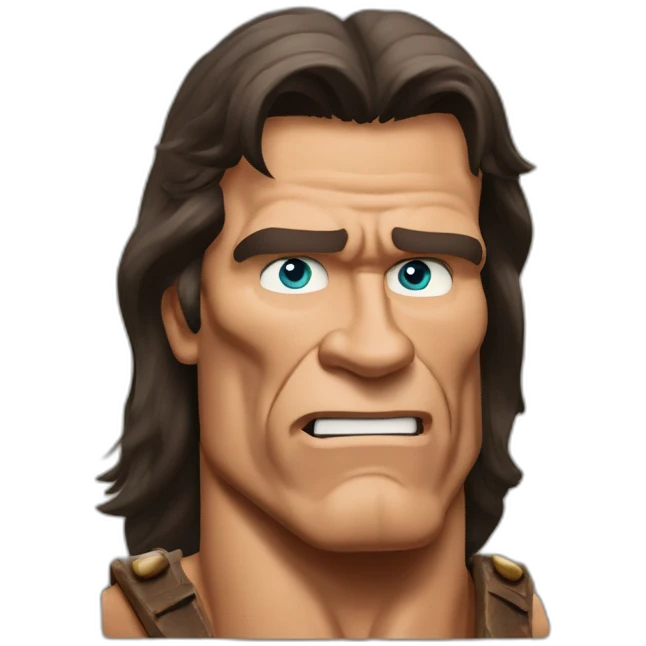 Conan the barbarian Arnold Schwarzenegger salute emoji