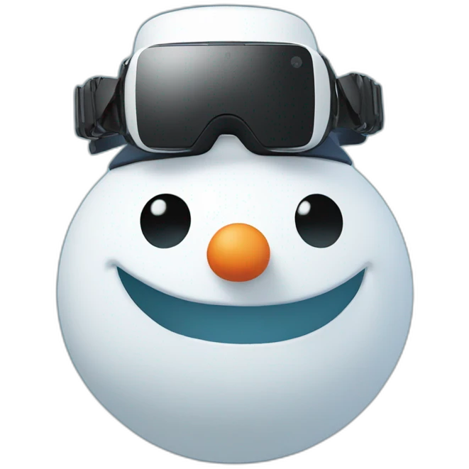 snowman in vr headset emoji