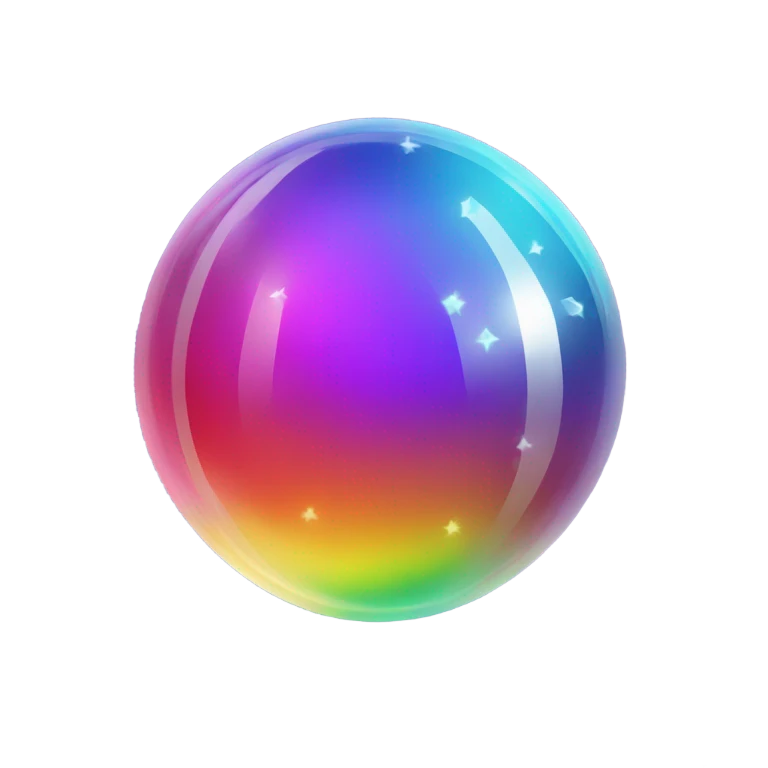 Rainbow crystal ball emoji