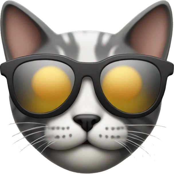 Cat with sunglasses emoji