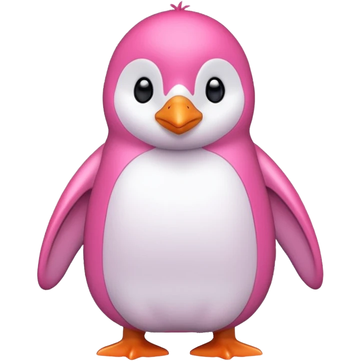 Pink penguin emoji