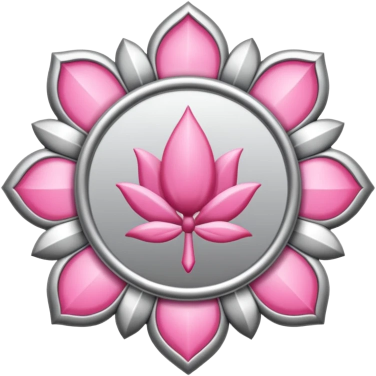Logo Fenettcci plateado y rosa emoji