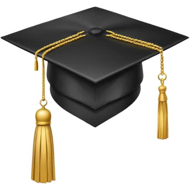 Graduation cap tossed in air emoji