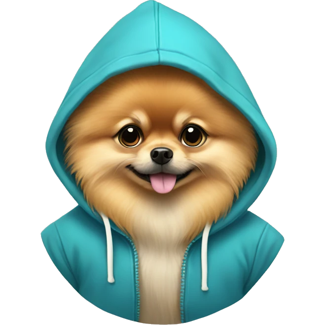 Pomeranian In A Hoodie  emoji