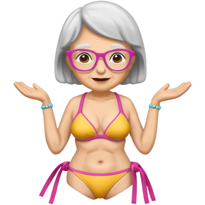Bikini granny emoji