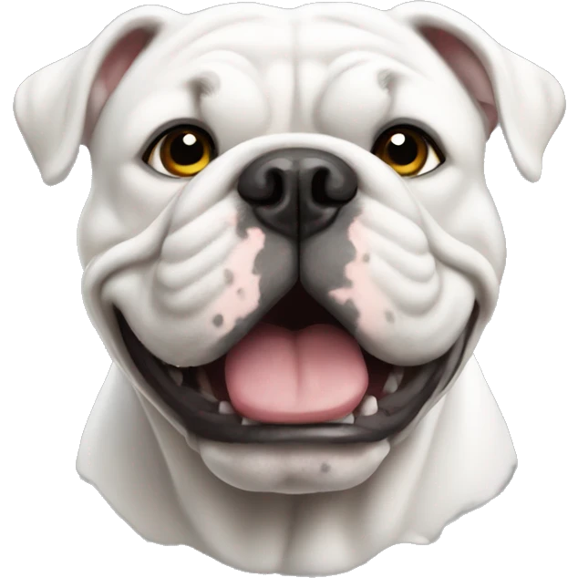 White English bulldog emoji