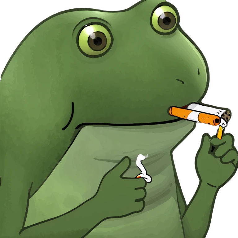 Smoking glizzy emoji