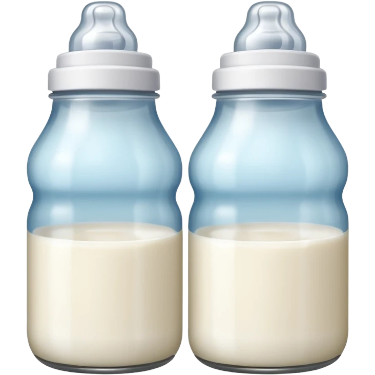Two milk baby bottles emoji