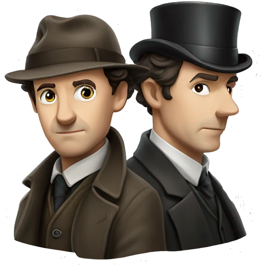sherlock holmes and dr watson emoji