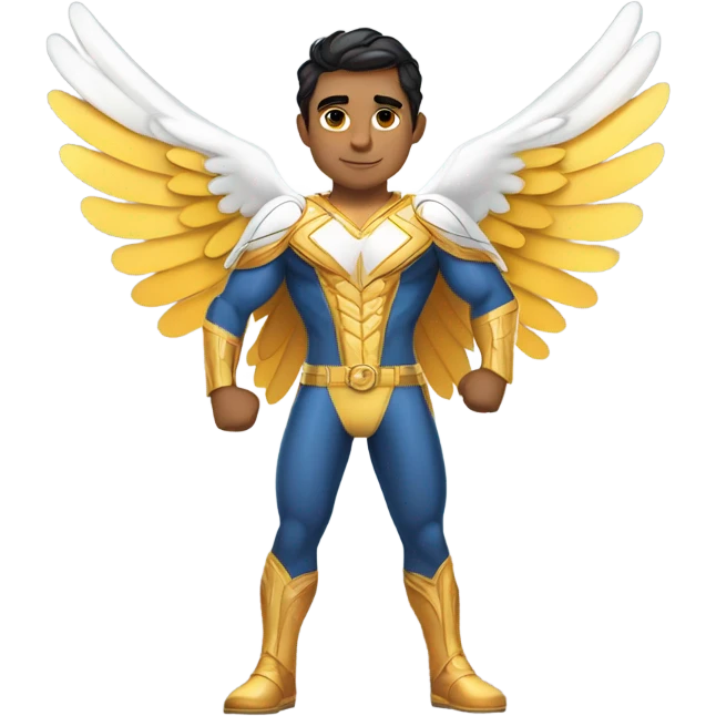 Latino angel superhero  emoji
