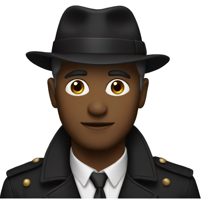 man wearing black trench coat emoji