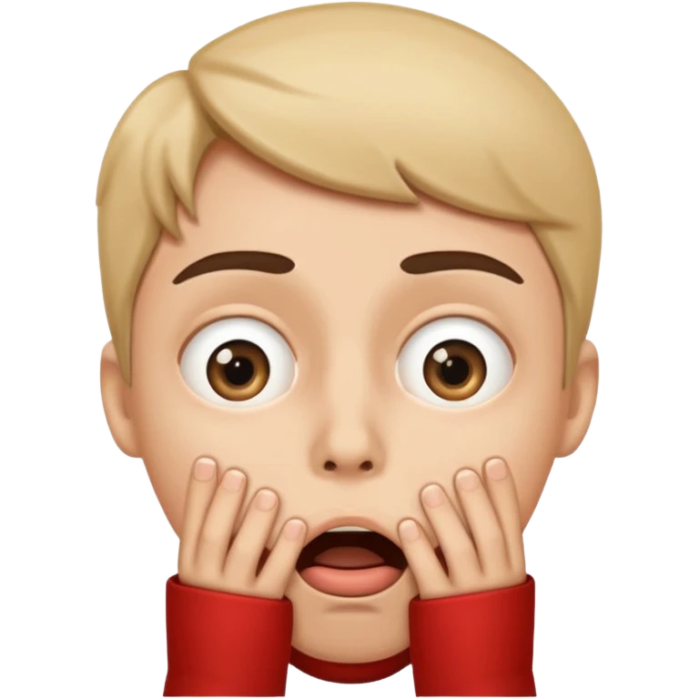 Wide eyes covering mouth in shock  emoji