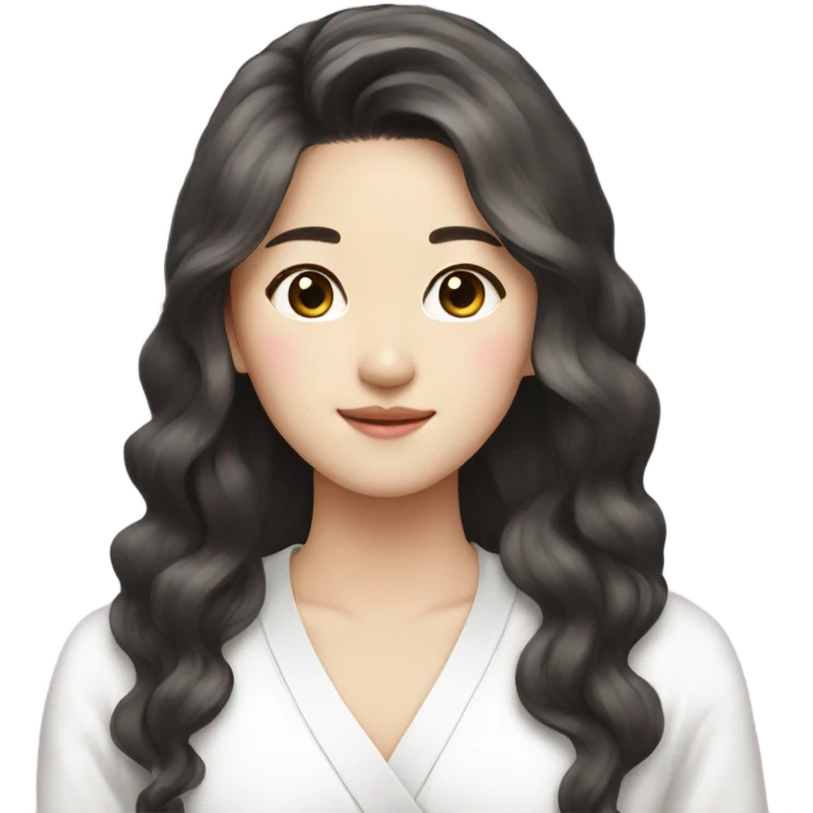 korean skincare pretty long hair emoji